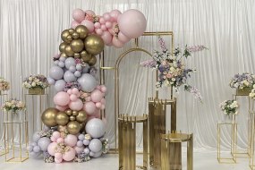 Custom colour Birthday balloon and backdrop 