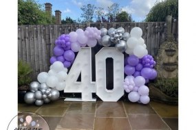 Light Up Numbers with Balloon Garlands