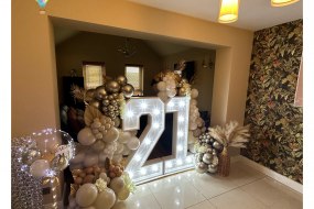 22 Light up Numbers with Garland