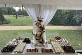 5 tier cake and dessert table 