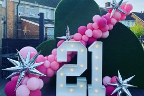 No Ordinary Balloon Company. Light Up Letter Hire Profile 1