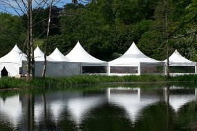 Pagoda marquees lake vineyard wedding venue