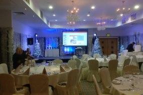 Indoor event with PA, Screens and lighting