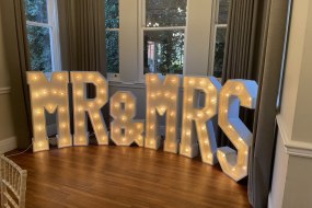 KMG Bridal Studio  Light Up Letter Hire Profile 1