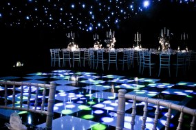 Black & White Dance Floor with Chivari chairs