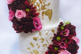 Floral wedding cake