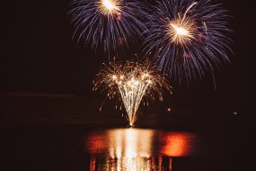 Fireworks of of a Barge