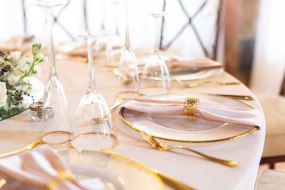 Gold Tableware to take your event to the next level.