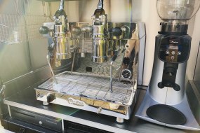 The Coffee machine and grinder