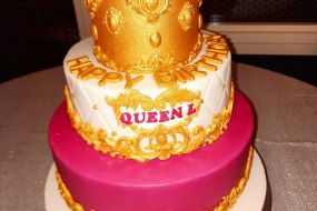 ALL EDIBLE 2 TIER ROYALTY CAKE