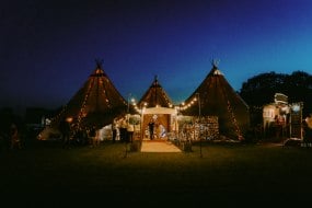 3 Giant Hat Tipi at Night