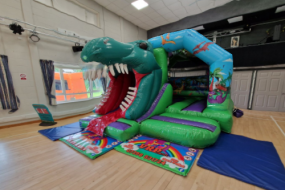 Our Roarsome 3D Dinosaur Front slide bouncy castle