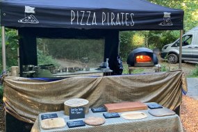 Our wood-fired gazebo set-up - excellent for locations where a van might struggle for access