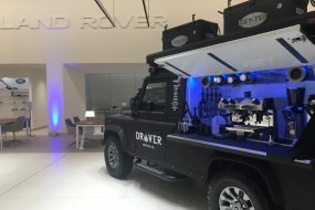 Land Rover coffee vehicle machine