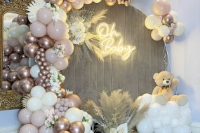 Our Velvet Backdrop Package for a Baby Shower