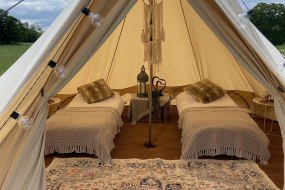 A typical wedding bell tent interior