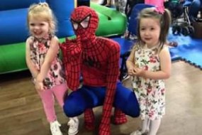 spiderman with kids