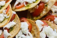 Mozzarella, Tomato and Basil Flatbreads 