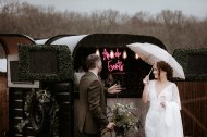 Horsebox bar at a small wedding.