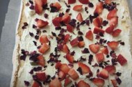 Rose petal & Strawberry Roulade