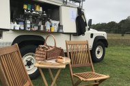 All set up for post wedding day breakfast service, Norfolk