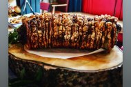 Oven-cooked porchetta