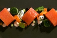 Smoked salmon, horseradish, pickled vegetables 