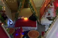 Woodland sleepover tents