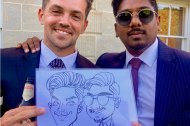 Corporate event caricatures 