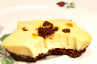 Zesty Orange cheezecake with chocolate crumb base