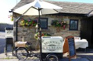 Derbyshire Ice Cream Bike 07551 756355 popcorn hire Fox & Goose Inn wedding