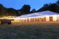 Our "OT4000" Marquee with festoon lights