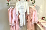 glitter satin lace robes