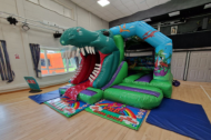 Our Roarsome 3D Dinosaur Front slide bouncy castle