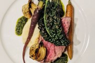 Rump of Lamb, heritage carrots, cavolo nero, salsa verde