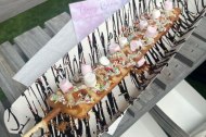 Delicious waffles on sticks