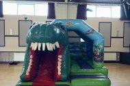 Dino with front slide Combo bouncy castle