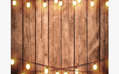 Rustic wood fairylights backdrop