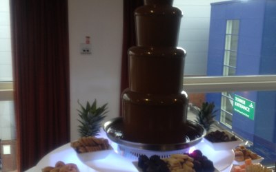 luxury chocolate fountain display