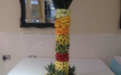 fresh fruit hand made palm trees