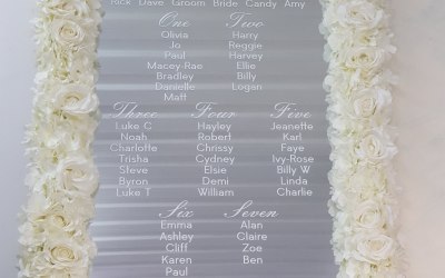 Floral mirror seating plan