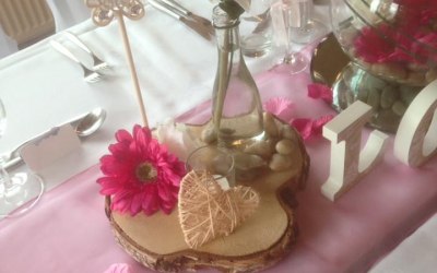 Wood Slice Centrepiece