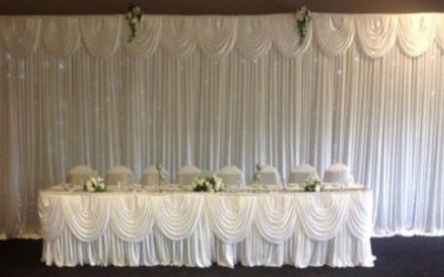 6m White Starlight Backdrop Hire