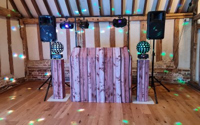 Rustic disco set up