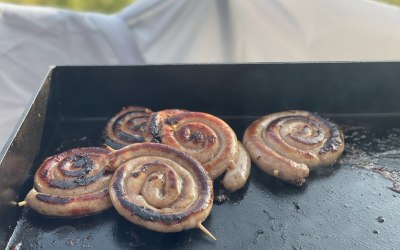 Twirly sausages, a breakfast favourite 