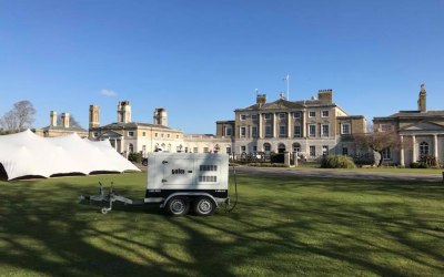 Generator powering a wedding