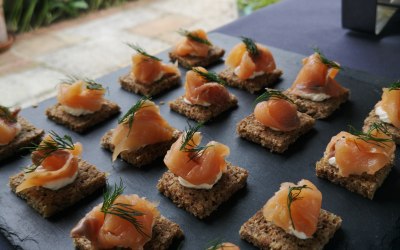 Smoked Salmon And Cream Cheese on Rye Bread