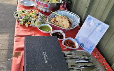 Catering set up at farm house