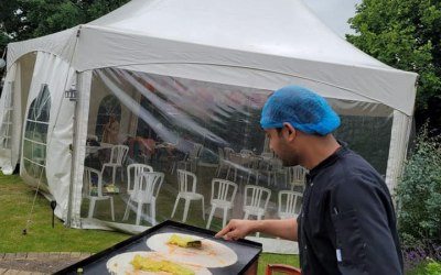 Live Dosa (crepe) cart at reception venue