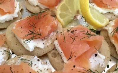 smoked salmon blinis